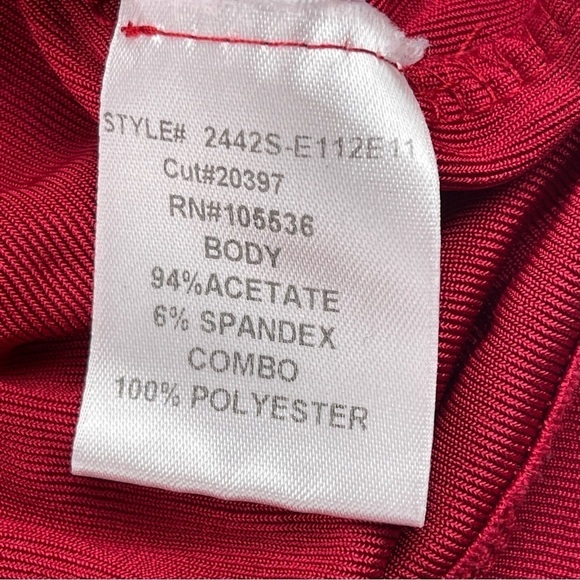 Slinky Brand Blouse Womens 2X Red Flare Sleeve - Picture 6 of 8